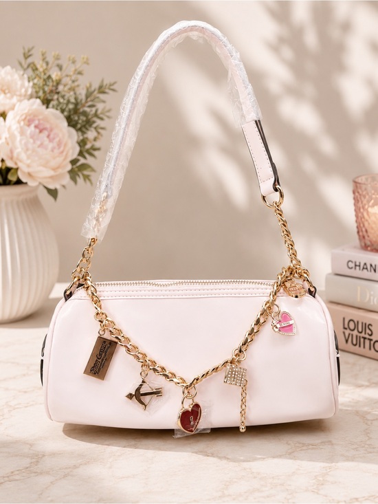 Juicy Couture Handbags - Juicy Couture Charm Shoulder Bag | Pale Blush Pink | NWOT